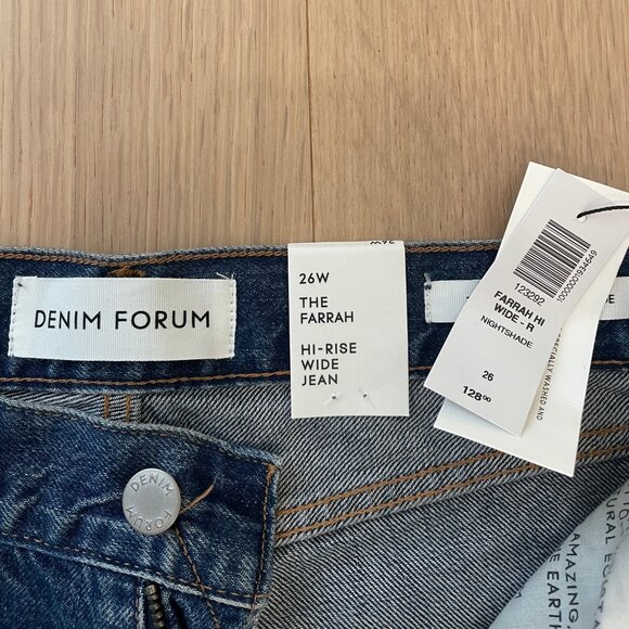 Denim Forum The Farrah Hi-rise Wide Jean (Size 26, Regular Length) - Picture 6 of 6